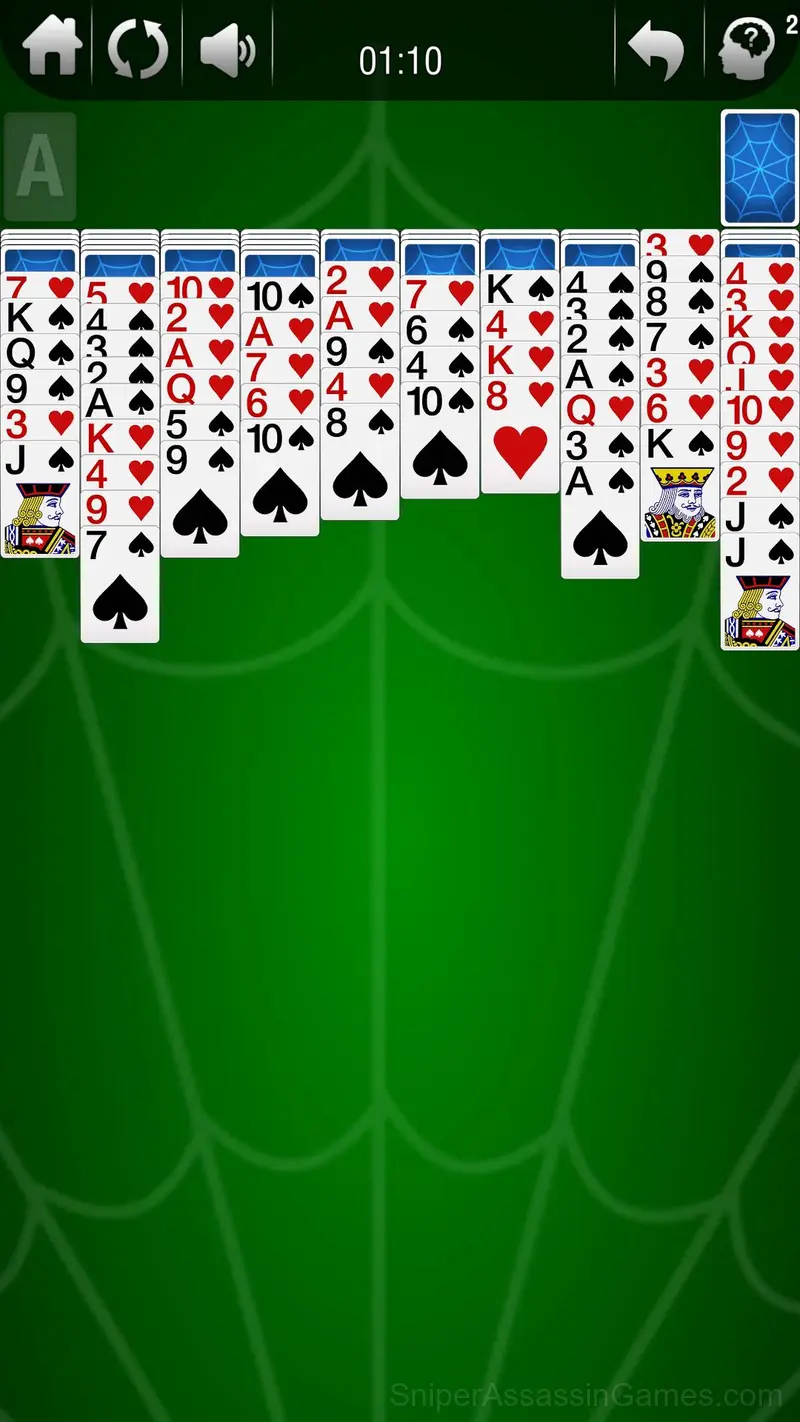 Solitaire Spider 2025 gameplay screenshot 1