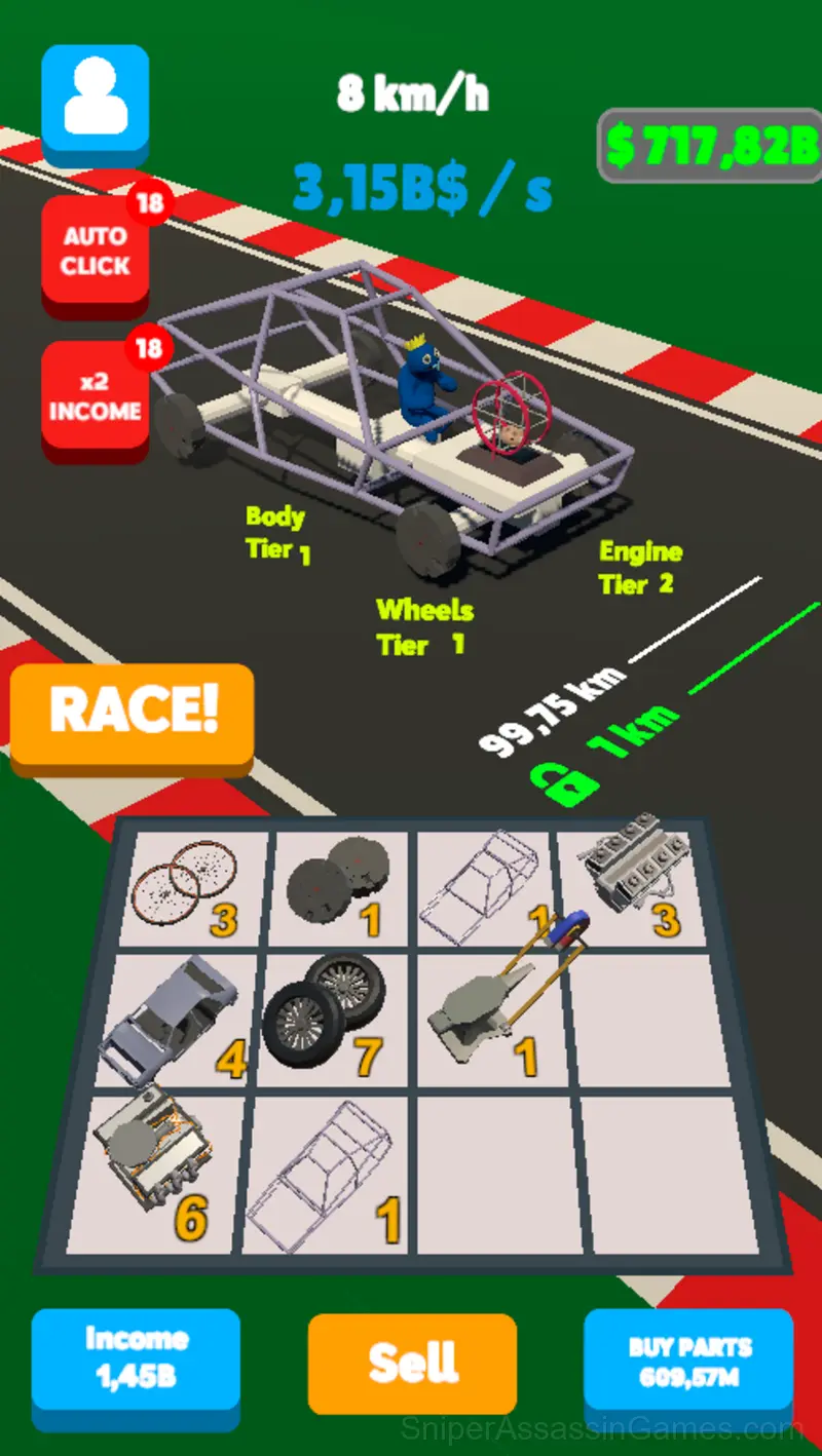 Noob vs Pro: Build a car gameplay screenshot 1