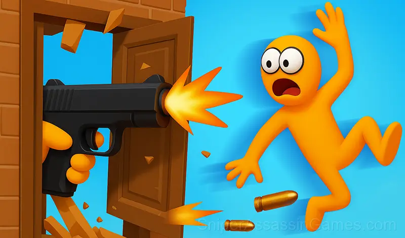 Play Ragdoll Gun Shooter! Cannon Spinner Playground