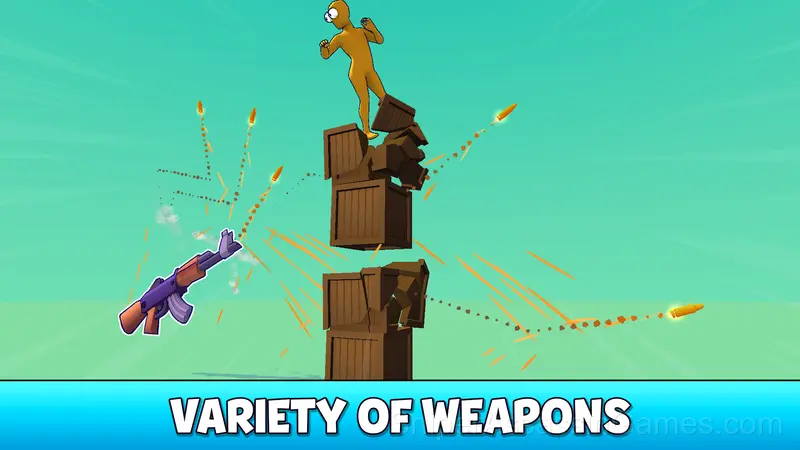 Ragdoll Gun Shooter! Cannon Spinner Playground gameplay screenshot 2