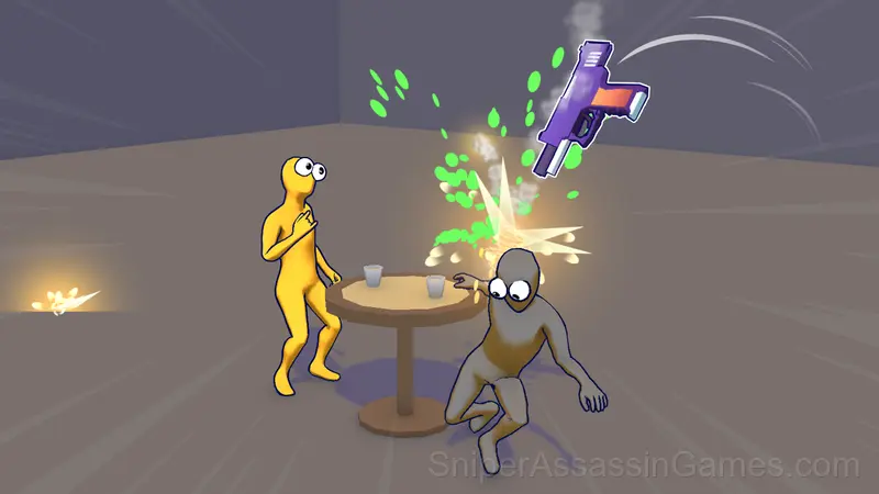 Ragdoll Gun Shooter! Cannon Spinner Playground gameplay screenshot 4