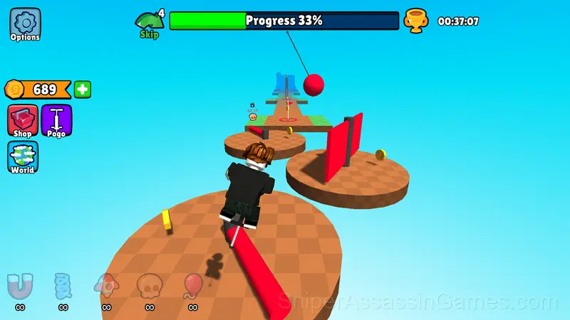 Obby but You're on a Pogo gameplay screenshot 1