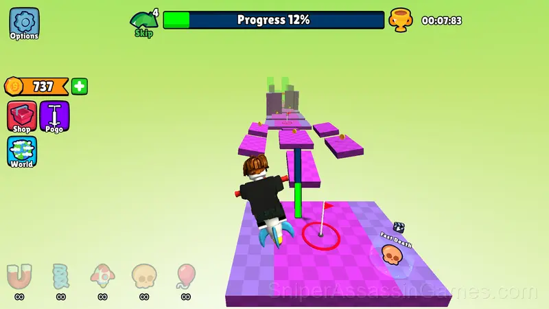 Obby but You're on a Pogo gameplay screenshot 2