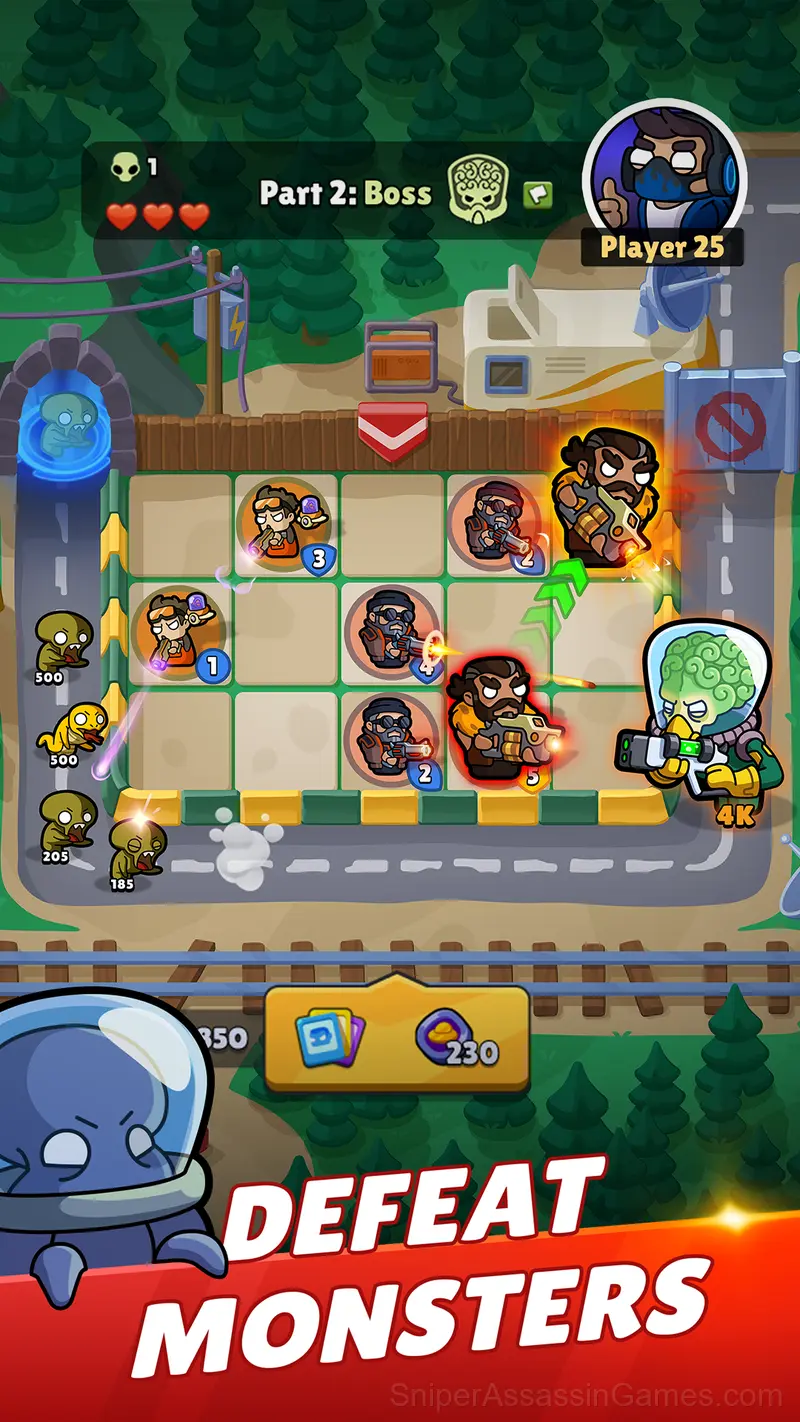 Merge Mercs: Tower Defense TD gameplay screenshot 2