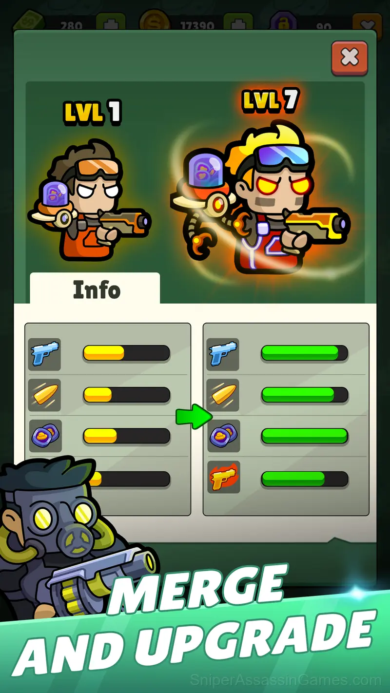 Merge Mercs: Tower Defense TD gameplay screenshot 5