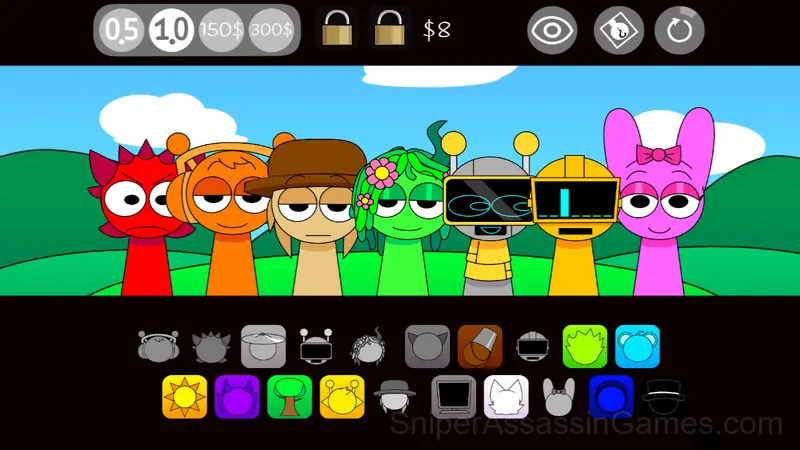 Sprunki Pyramixed gameplay screenshot 1