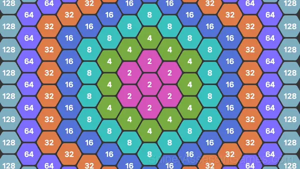 Hexa Blast 2048 gameplay screenshot 5