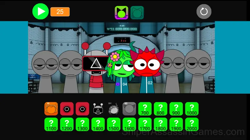Sprunki Pyramixed Squid Game gameplay screenshot 1