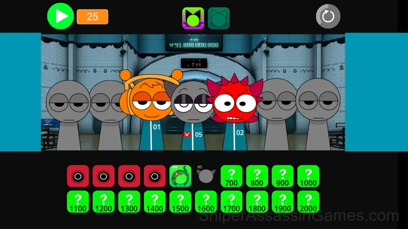 Sprunki Pyramixed Squid Game gameplay screenshot 2