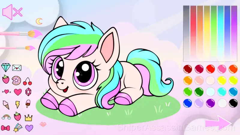Draw a Pony: ASMR coloring book gameplay screenshot 1