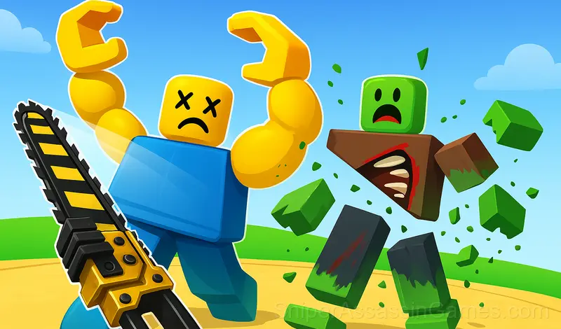 Play Obby Sword! Cut Enemies at Blocks Arena!