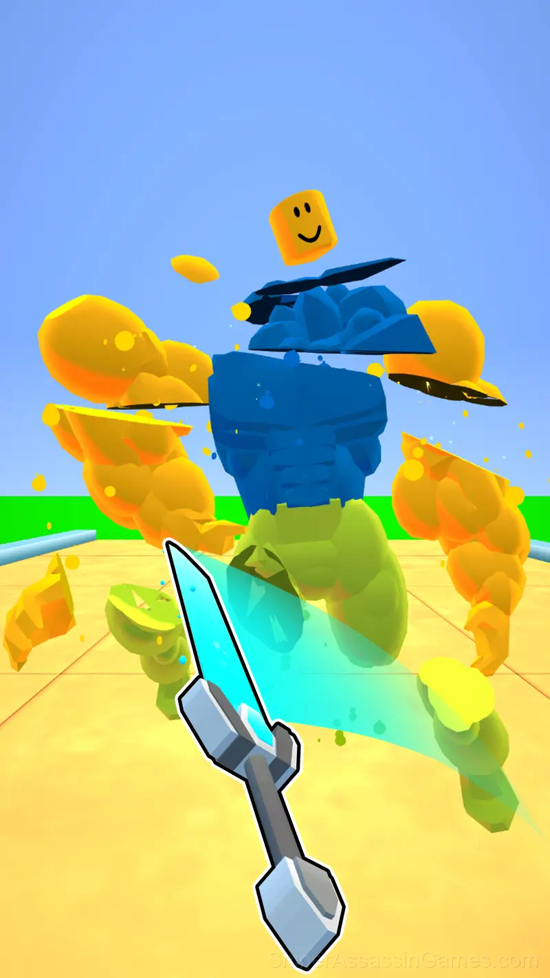 Obby Sword! Cut Enemies at Blocks Arena! gameplay screenshot 4