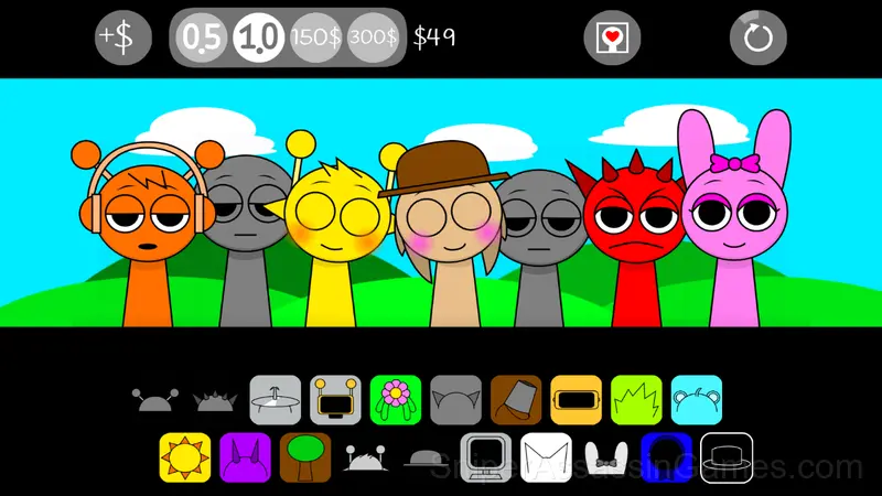 Sprunki Sinner Kiss gameplay screenshot 2