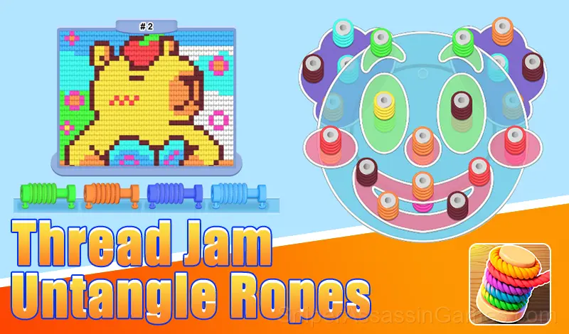 Play Thread Jam - Untangle Ropes
