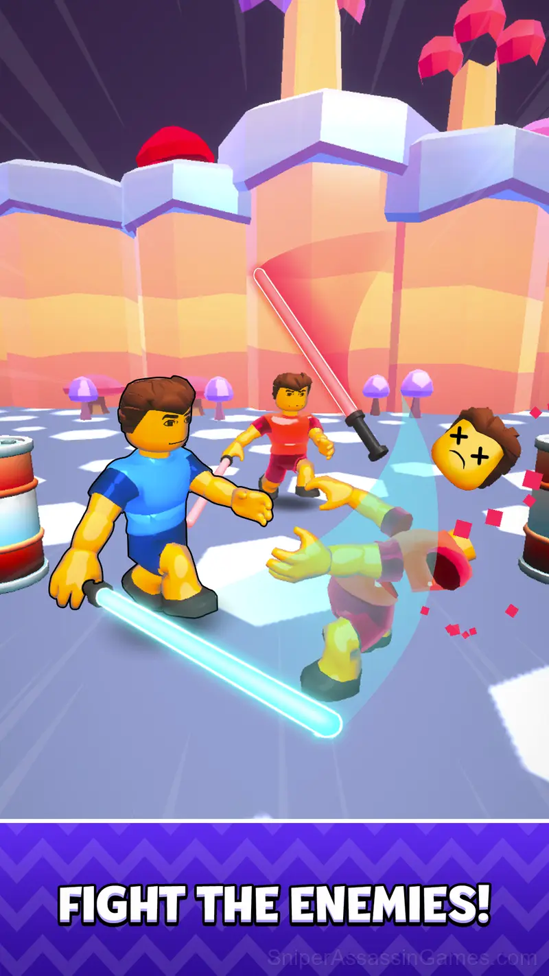 Hero Blocks Arena! Ragdoll Sword Fight! gameplay screenshot 1