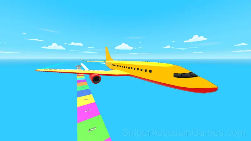 Obby: Fly the Farthest in an Airplane gameplay screenshot 3