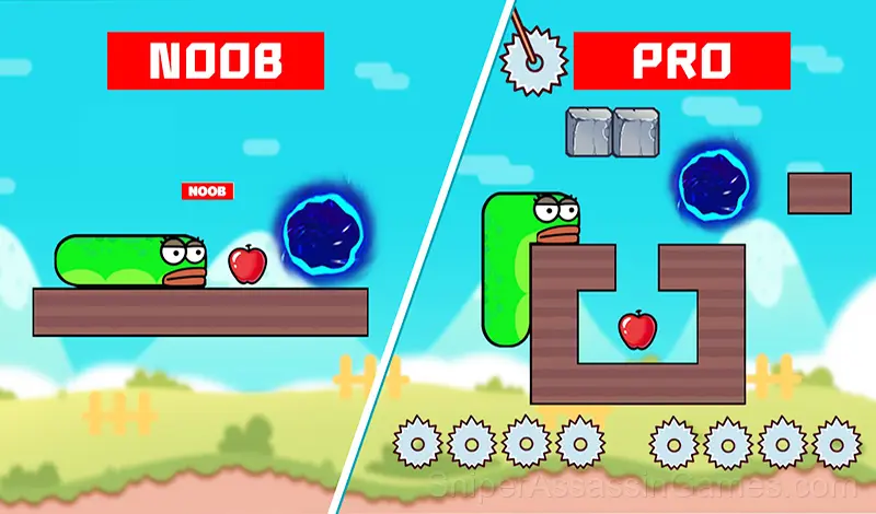 Play Apple Worm - Snake Puzzle