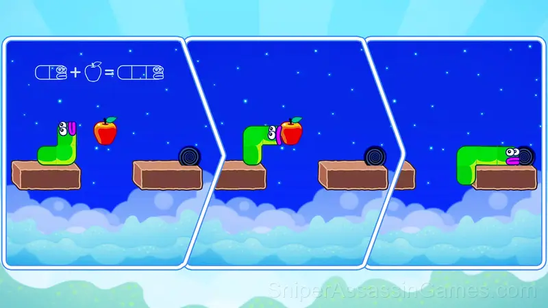 Apple Worm - Snake Puzzle gameplay screenshot 1
