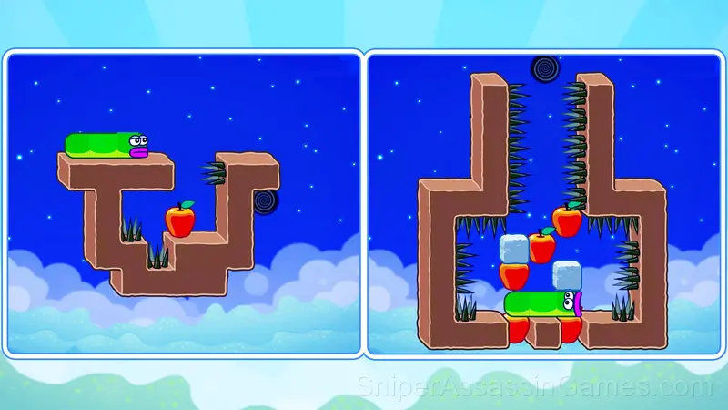 Apple Worm - Snake Puzzle gameplay screenshot 3