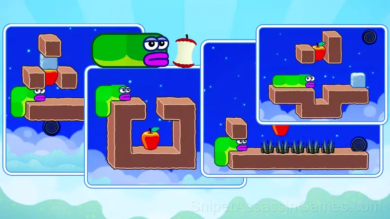 Apple Worm - Snake Puzzle gameplay screenshot 4