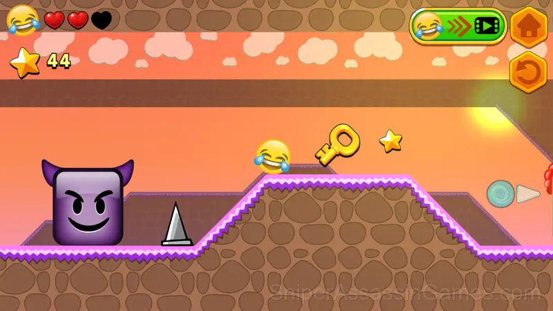Emoji Ball: Bounce Adventure Roller Ball gameplay screenshot 1