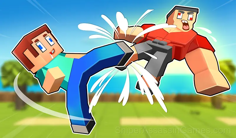 Play Block World Combat! Draw Noob's Super Punch!