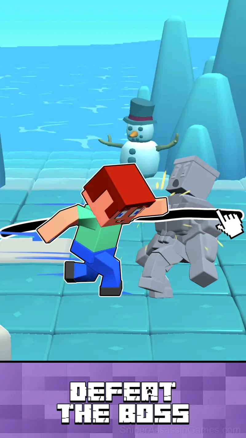 Block World Combat! Draw Noob's Super Punch! gameplay screenshot 2