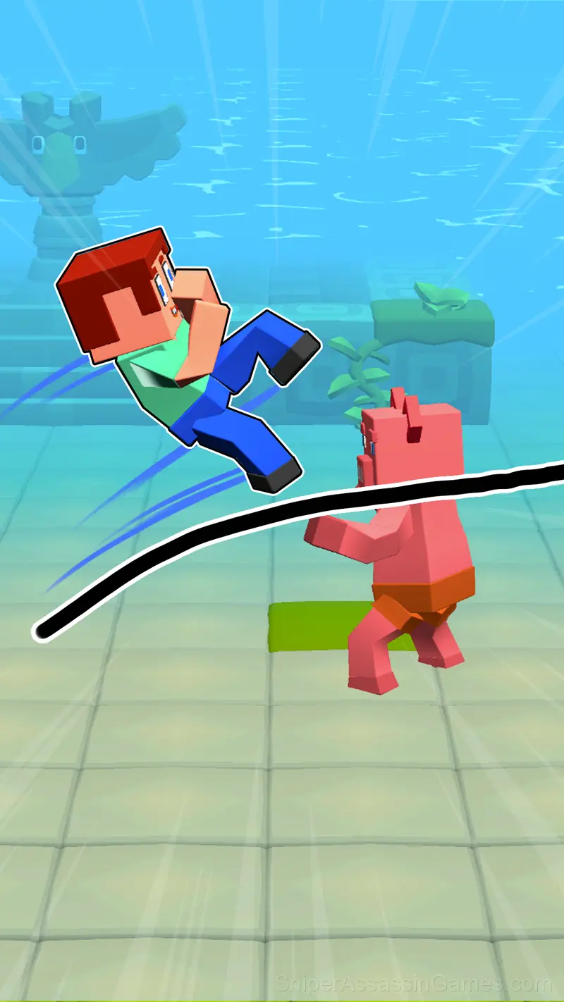 Block World Combat! Draw Noob's Super Punch! gameplay screenshot 4