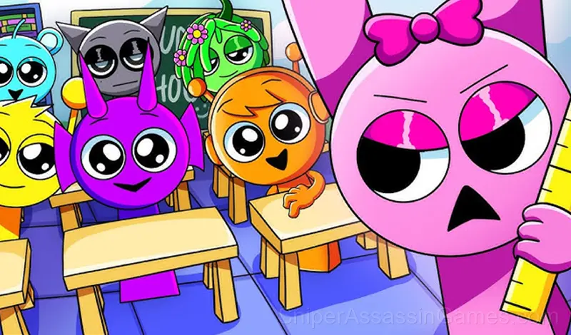 Play Sprunki School Study Simulator