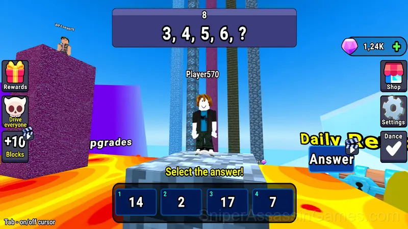 Obby : Race on the Math Tower gameplay screenshot 2