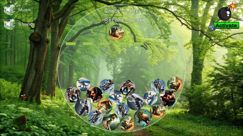 Connect Italian Animals 2048! gameplay screenshot 2