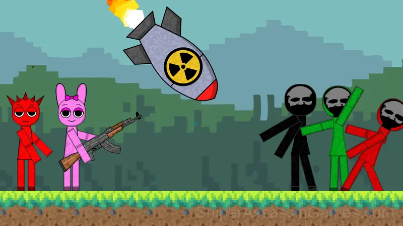 Sprunki Sandbox War Mod gameplay screenshot 2