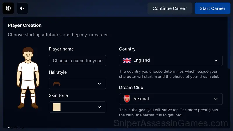 Football Career Simulator gameplay screenshot 1