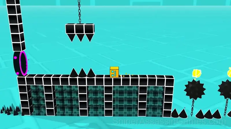 Geometry Dash 3D: Build a level gameplay screenshot 2