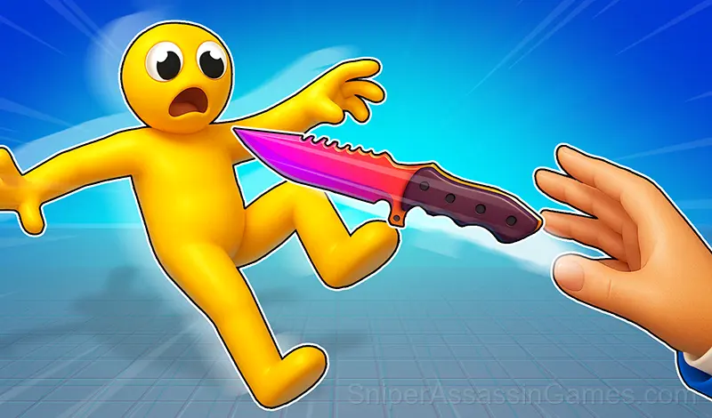 Play Ninja vs Ragdolls: Sharp Knife Throw!