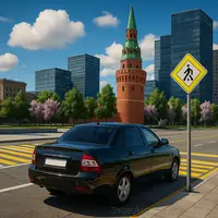 Shashki On Cars in Moscow