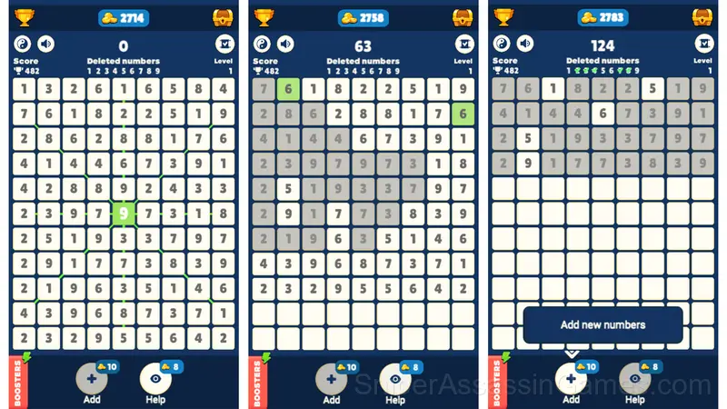 Connect the Numbers: Find tens and pairs gameplay screenshot 2
