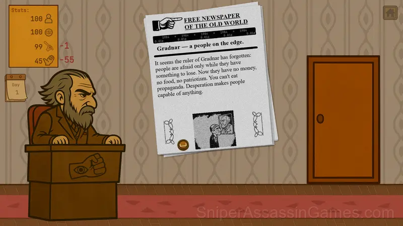 Dictator Simulator: 1984 gameplay screenshot 3