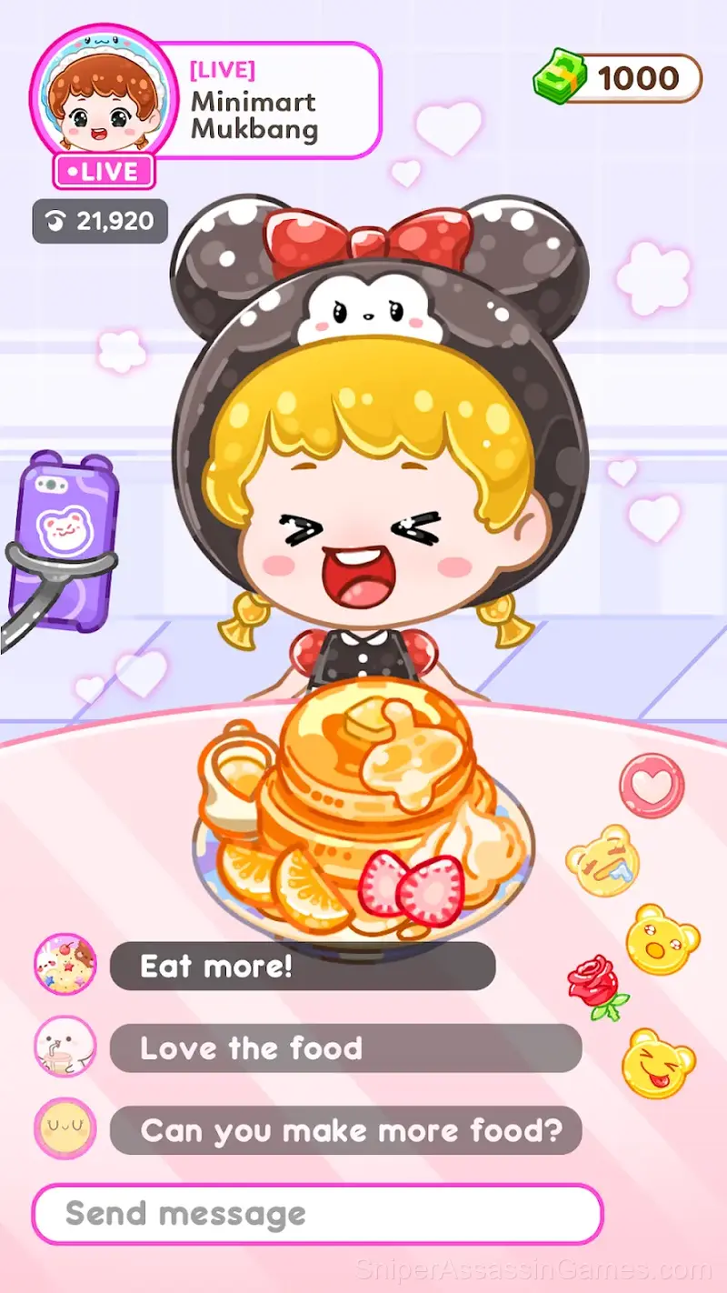 ASMR Girl: Livestream Mukbang gameplay screenshot 5