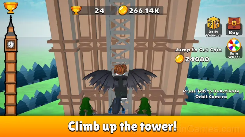 Obby Tower Jumping: Wings and Pets gameplay screenshot 1
