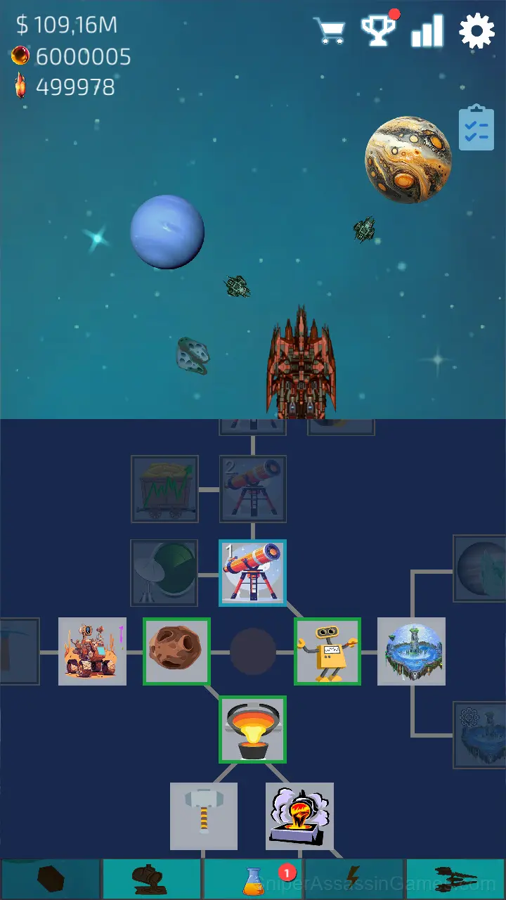 Idle Space Miner gameplay screenshot 2