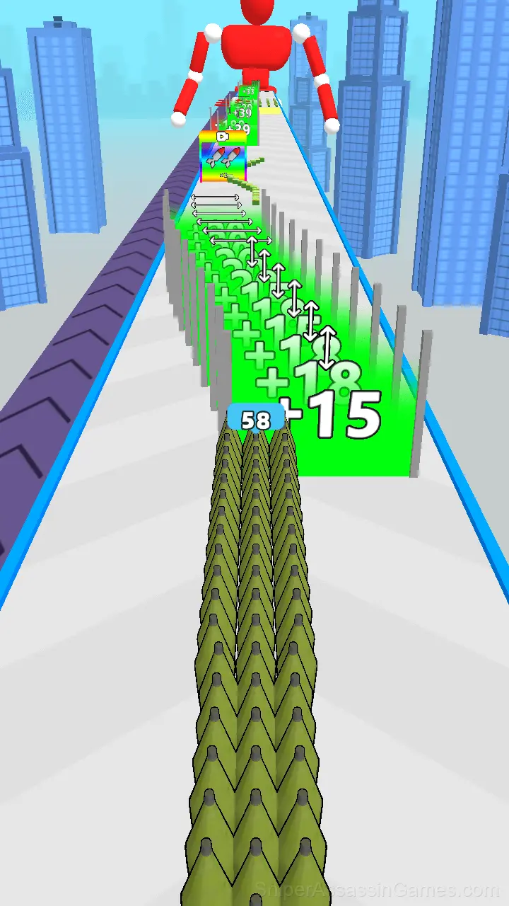 Bullet Stack Merge Run gameplay screenshot 2