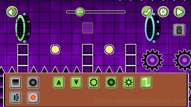 Geometry Dash: Super Editor gameplay screenshot 1