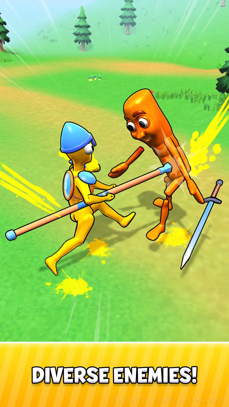 Ragdoll Arena! Fun Spear Battle! gameplay screenshot 2