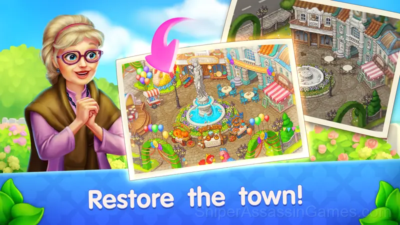 VegaMix Match-3 Village gameplay screenshot 2