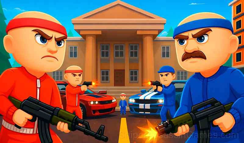 Play Red vs Blue. Strike Shooter. Multiplayer