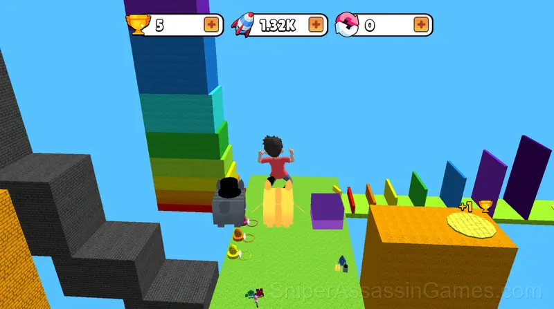 Obby: +1 Jump per Click gameplay screenshot 1