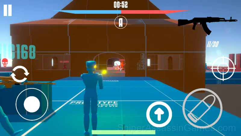 Battle of the Soldiers: Red vs Blue gameplay screenshot 1