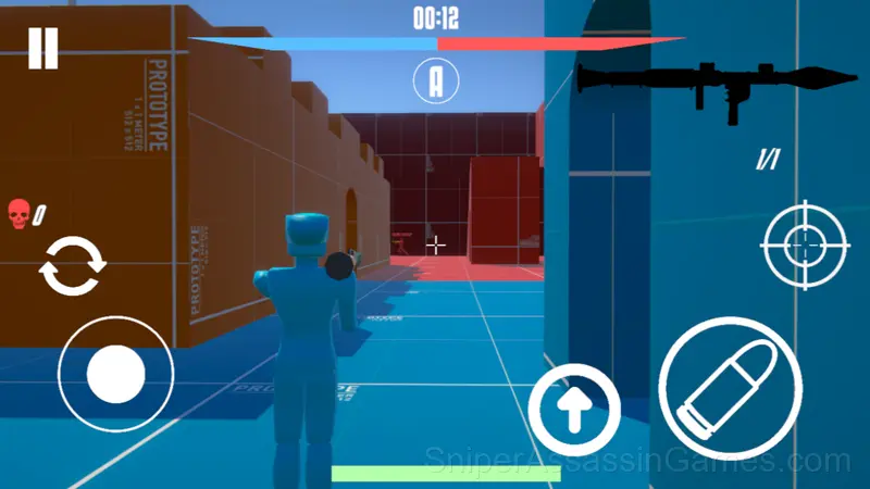 Battle of the Soldiers: Red vs Blue gameplay screenshot 5