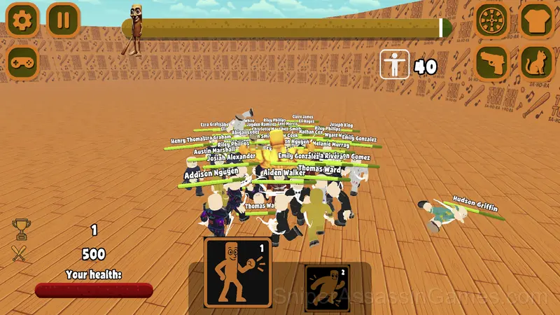 Obby online: 100 Players vs jock Tuntun Sahur gameplay screenshot 2